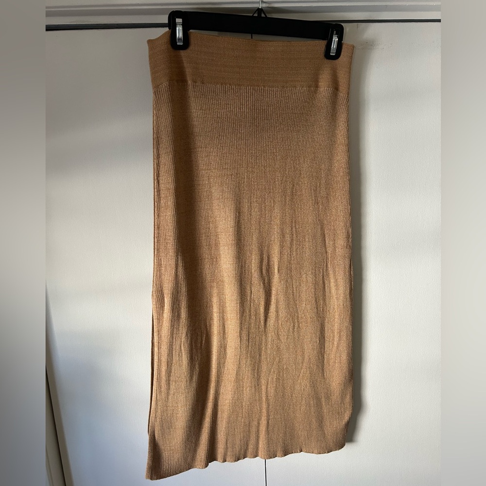 Free People Camel Maxi Skirt